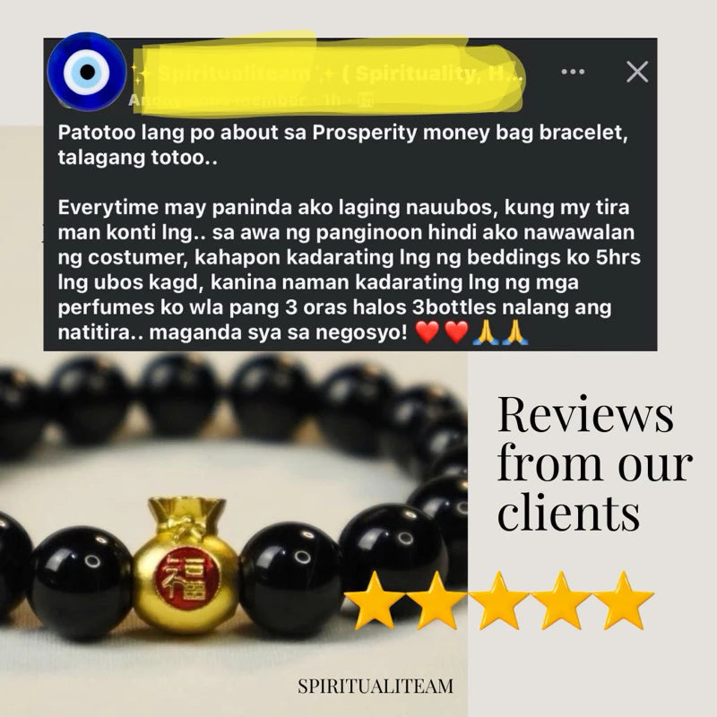 Money Bag Bracelet for Prosperity & Luck