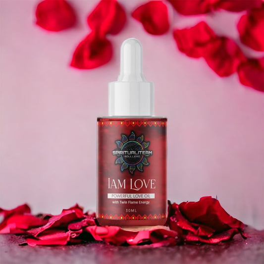 Powerful Love Oil with Twin Flame Energy & Rose Quartz