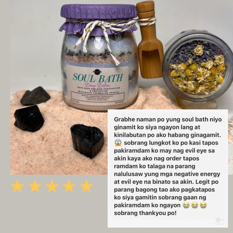 BATH SALT WITH TOURMALINE CRYSTAL ( Deep Energy Cleansing & Renewal)